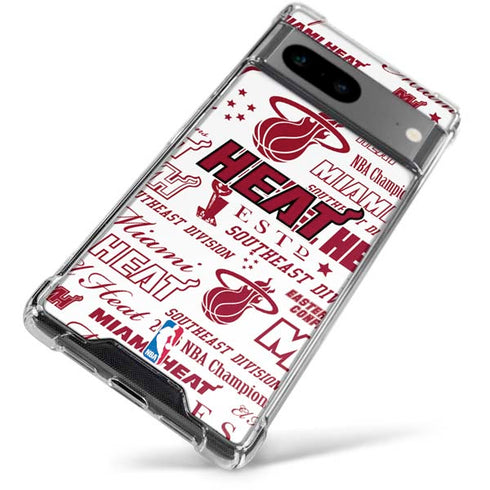 NBA Miami Heat Historic Blast Google Pixel 7a Clear Case